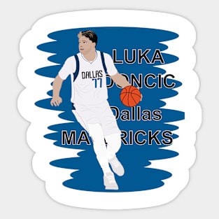 Luka Doncic with ball in hand Sticker